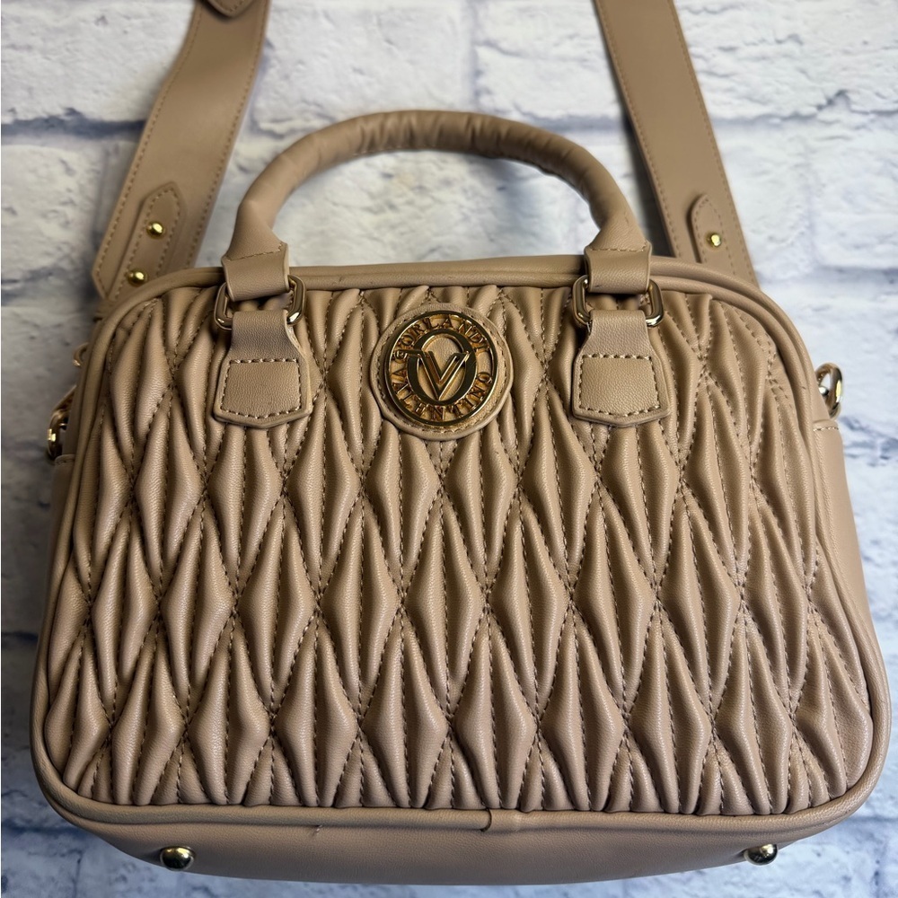 Valentino Orlandi Beige Quilted Crossbody Bag - Picture 2 of 15